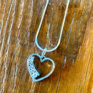 Diamond heart shaped necklace